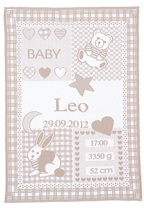Personlig BABY PLEDD.  "Beige"