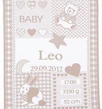 Personlig BABY PLEDD.  "Beige"
