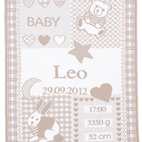 Personlig BABYPLEDD. Ideell dåpsgave.  "Beige"